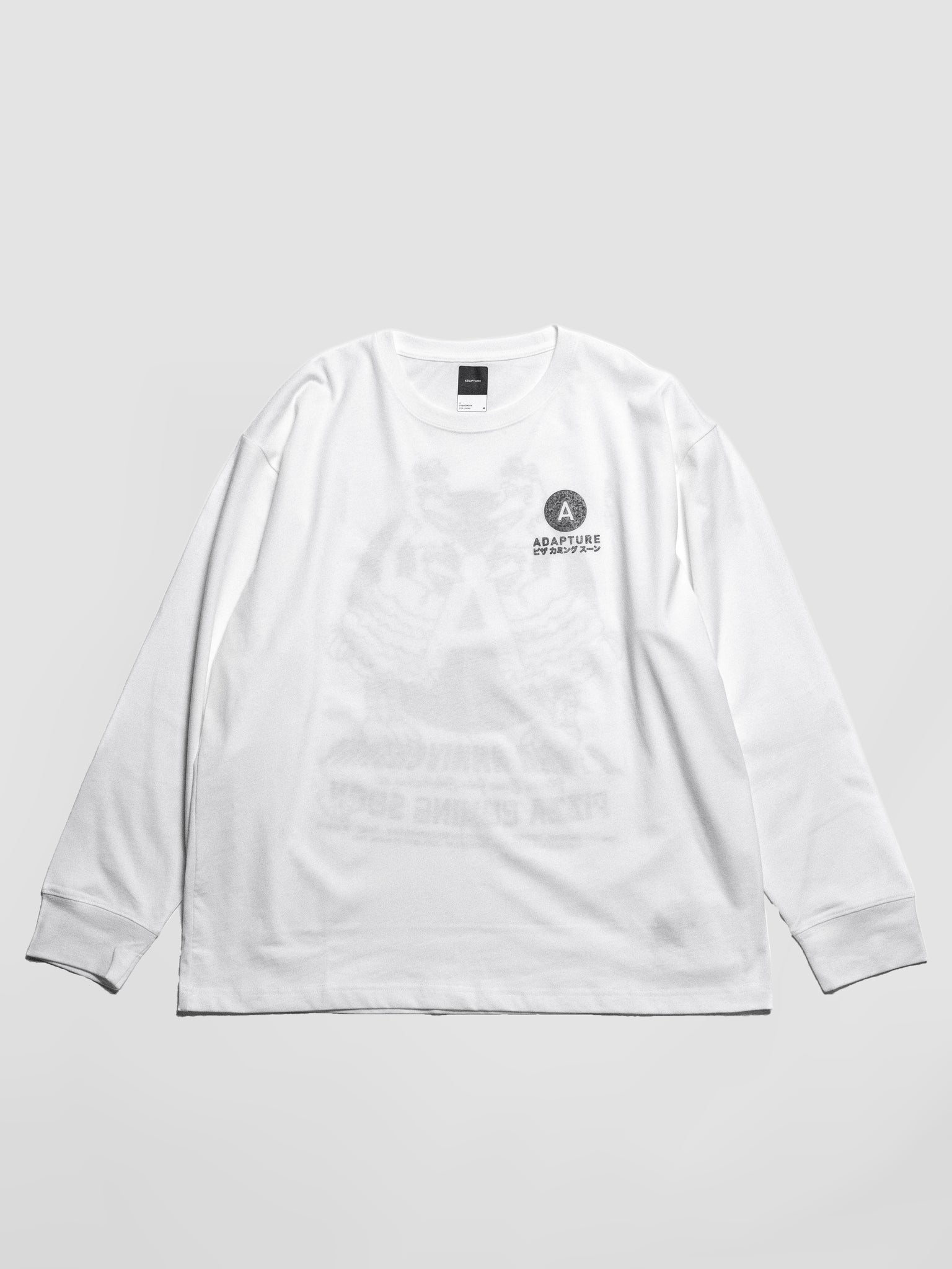 X PIZZA COMING SOON - Relaxed Fit Long Sleeve White